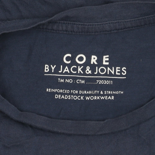 Jack & Jones Men's Blue Graphic Print T-Shirt M