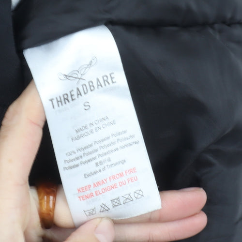 Threadbare Men's Black Parka Jacket S - Winter Essential
