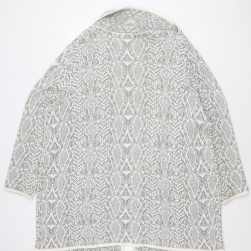 David Emanuel Women's Grey XL Open Front Cardigan Jumper