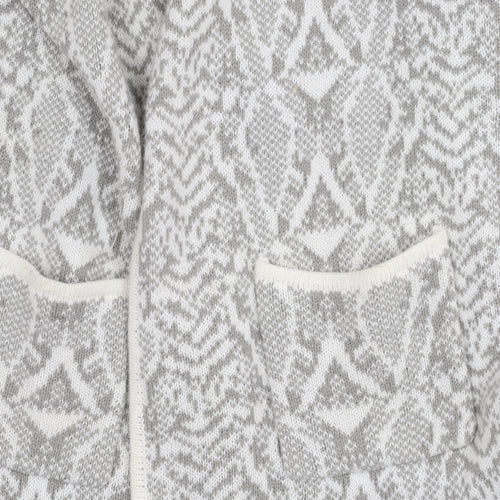 David Emanuel Women's Grey XL Open Front Cardigan Jumper