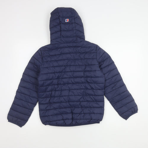 Berghaus Boys Blue Puffer Jacket, Hooded, Size 9-10, Winter Ready