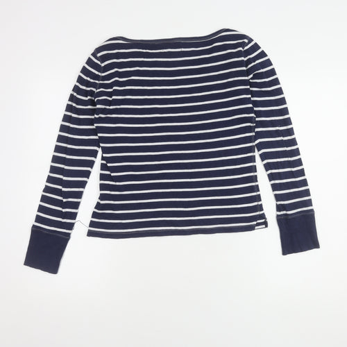 Ralph Lauren Women's Blue Striped T-Shirt Size M