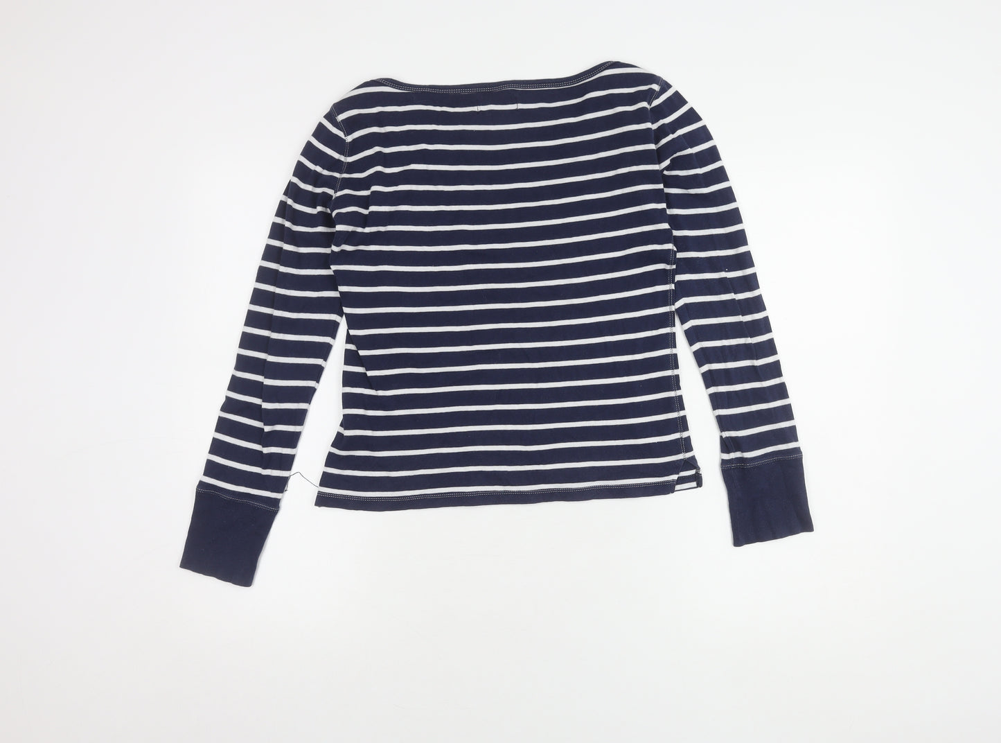 Ralph Lauren Women's Blue Striped T-Shirt Size M