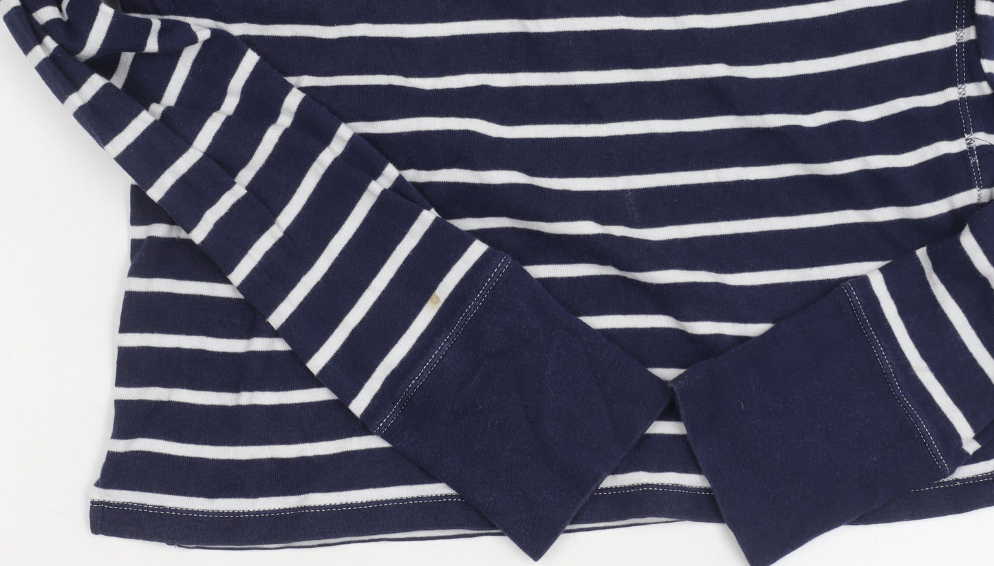 Ralph Lauren Women's Blue Striped T-Shirt Size M