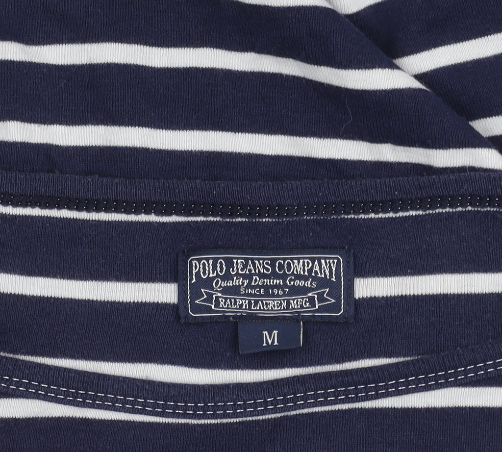 Ralph Lauren Women's Blue Striped T-Shirt Size M