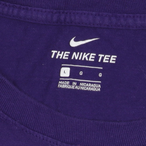 Nike Unisex Purple Long Sleeve T-Shirt, Size L