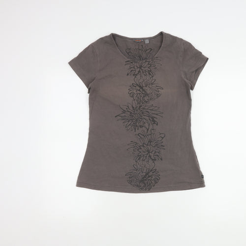 Merrell Women's T-Shirt Grey Floral Print Size S