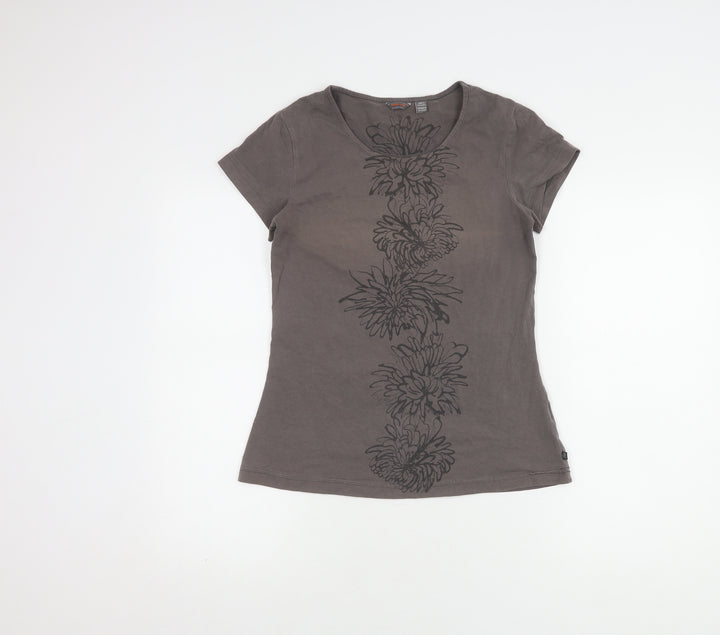 Merrell Women's T-Shirt Grey Floral Print Size S