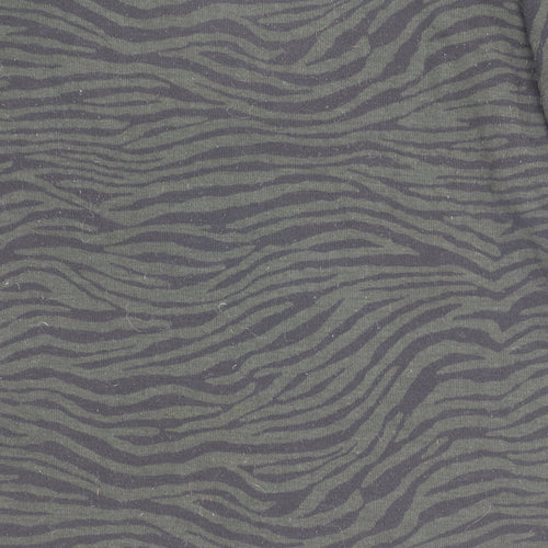 Sonder Studio Women's Black Animal Print Top Size 14