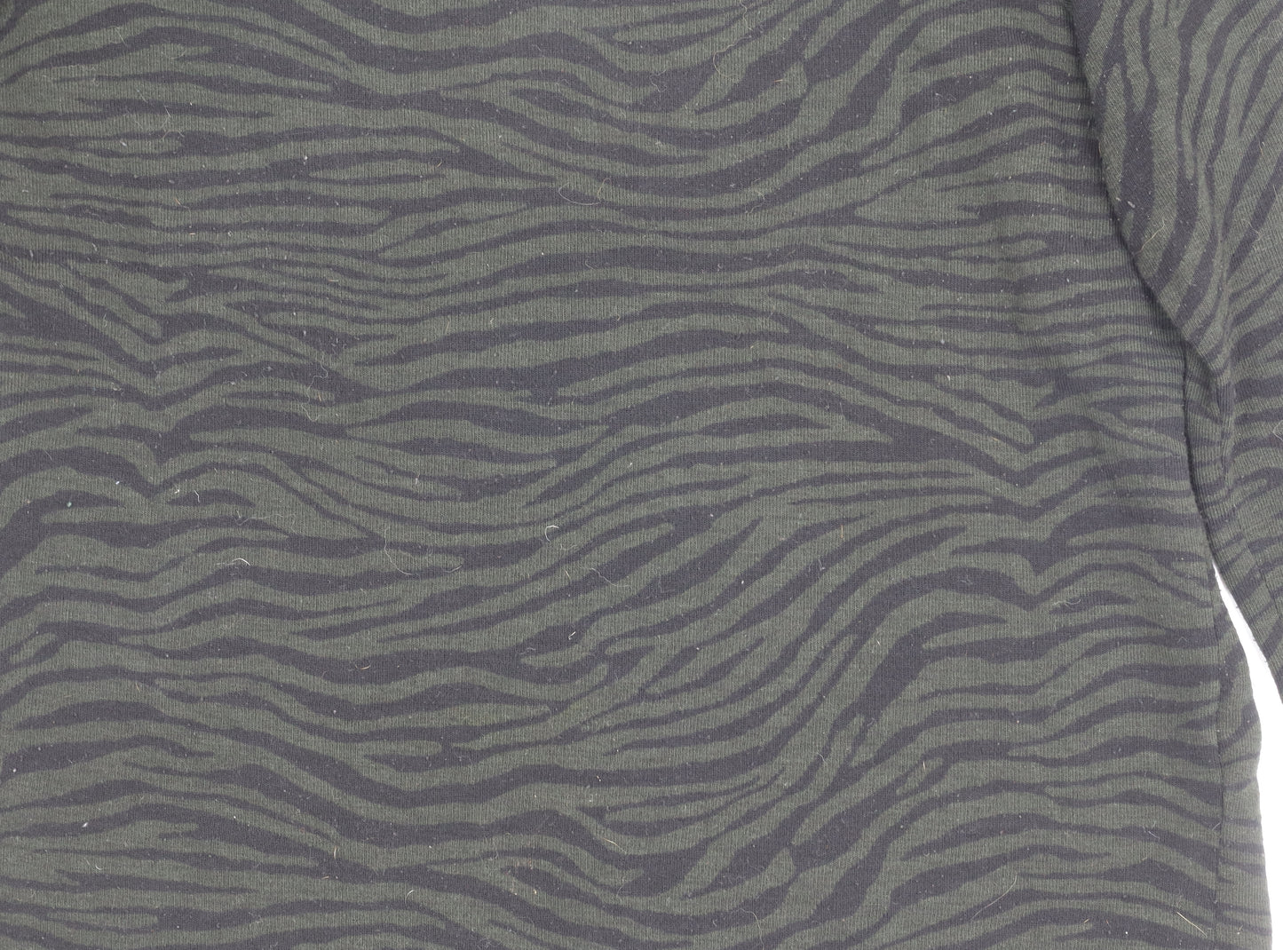 Sonder Studio Women's Black Animal Print Top Size 14