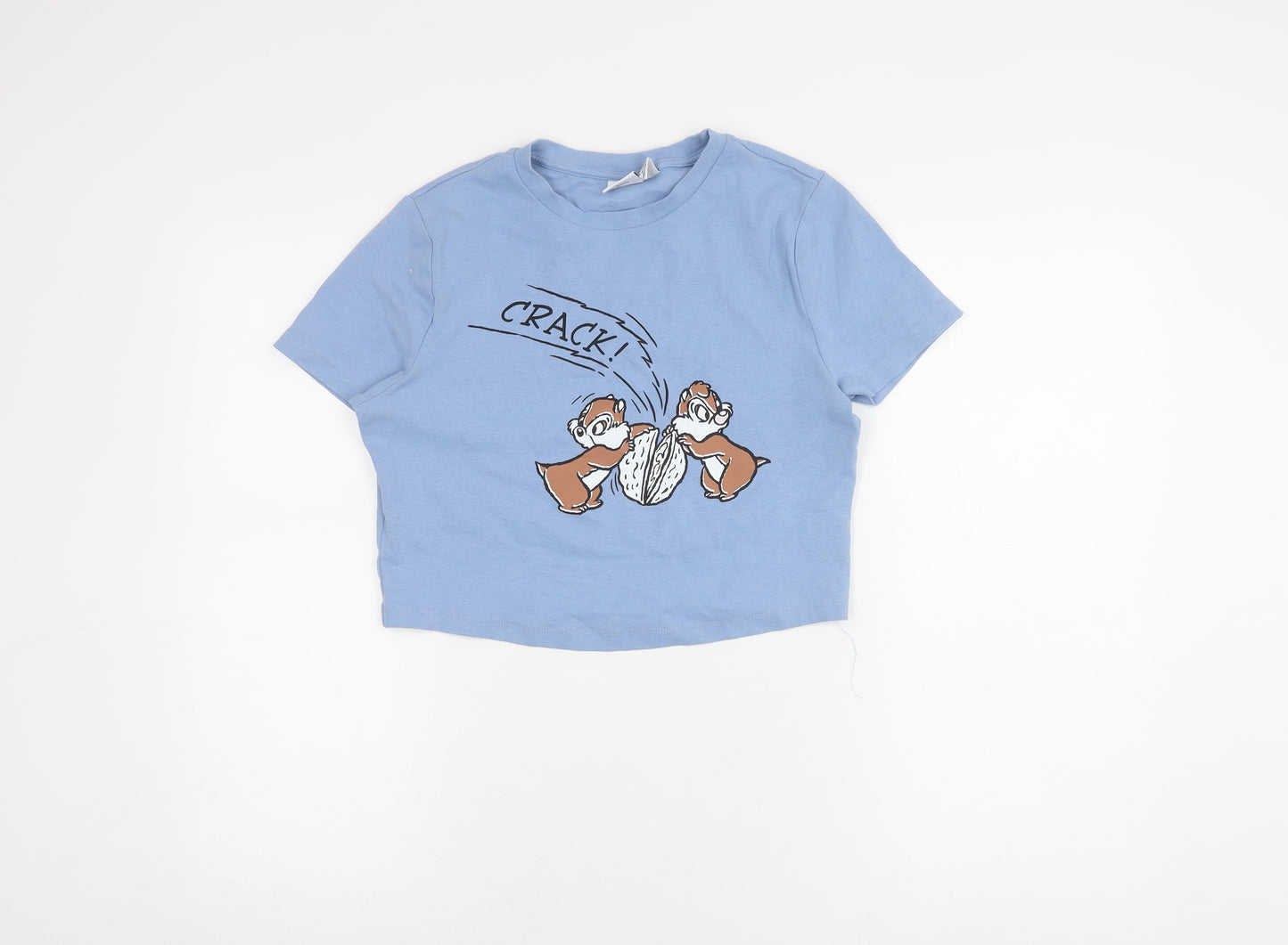 Disney Blue Cropped T-Shirt for Unisex Kids - Size 14+