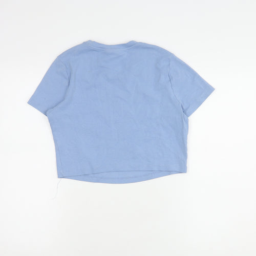 Disney Blue Cropped T-Shirt for Unisex Kids - Size 14+