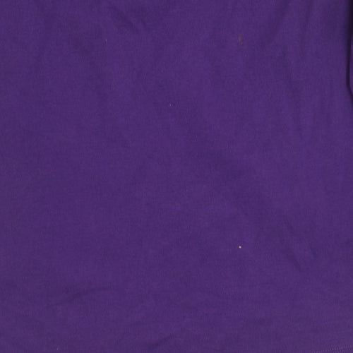 CC Petite Women Purple Round Neck 3/4 Sleeve Top