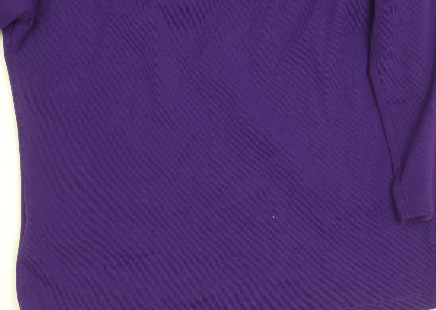 CC Petite Women Purple Round Neck 3/4 Sleeve Top