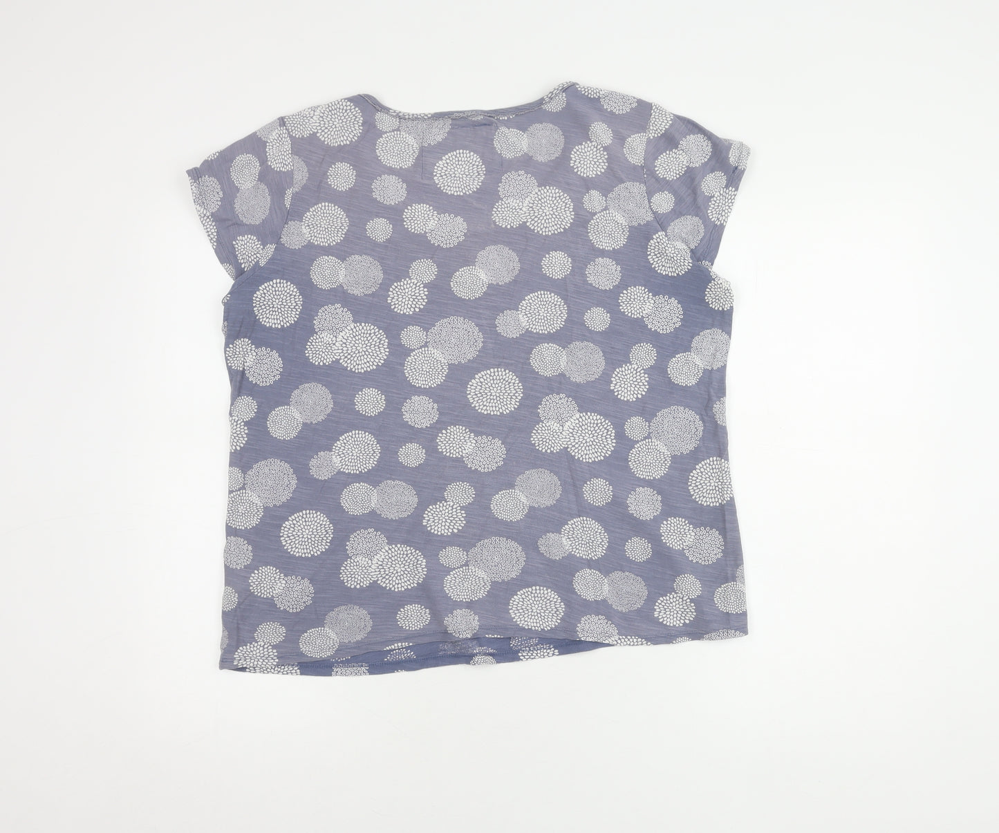 Rocha John Rocha Blue Floral Henley T-Shirt Size 16