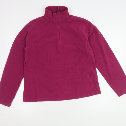 Berghaus Women's Pink 1/2 Zip Fleece Sweatshirt Size 16