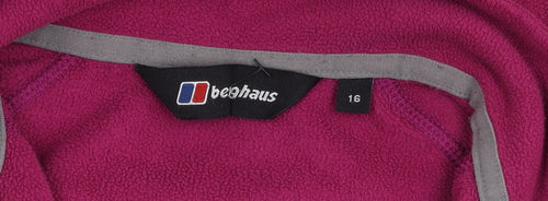 Berghaus Women's Pink 1/2 Zip Fleece Sweatshirt Size 16