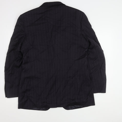 Jaeger Men's Blue Pinstripe Blazer 42R Regular Fit