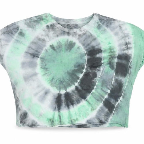 Bershka Women's Tie-Dye T-Shirt Green L