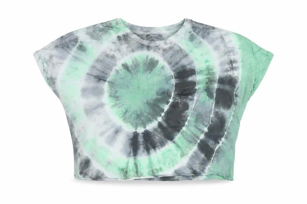 Bershka Women's Tie-Dye T-Shirt Green L
