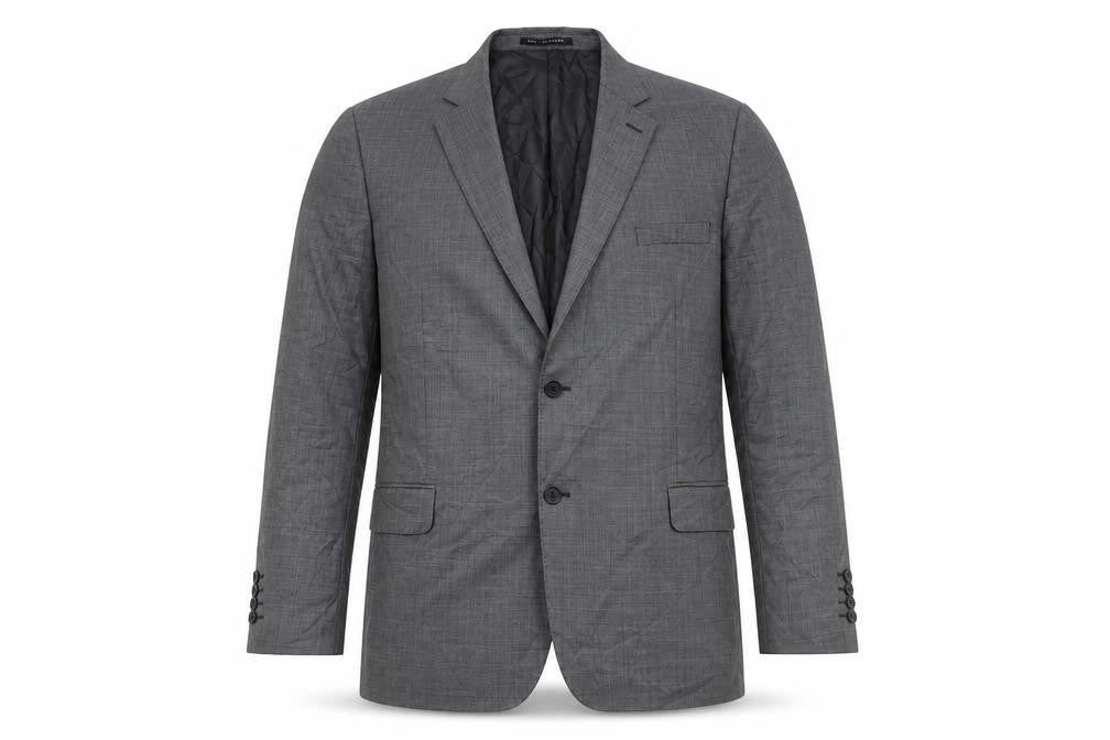 Front view of Paul Costelloe Men's Grey Blazer Jacket, size 46