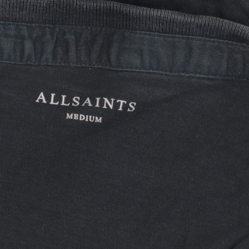 AllSaints Men's Black Medium Polo Shirt