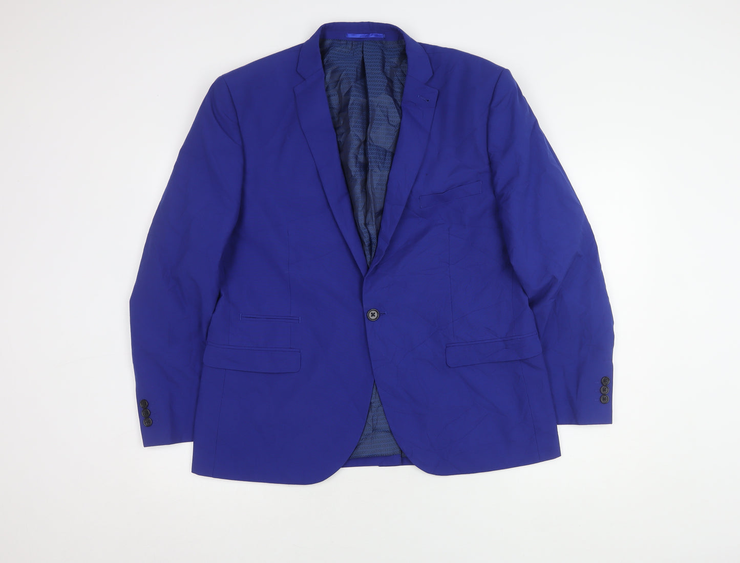 Ventura Blue Slim Fit Men's Blazer, Size 44S, Formal Jacket