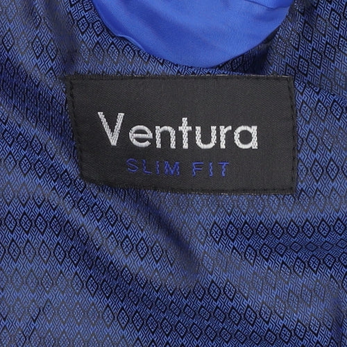 Ventura Blue Slim Fit Men's Blazer, Size 44S, Formal Jacket