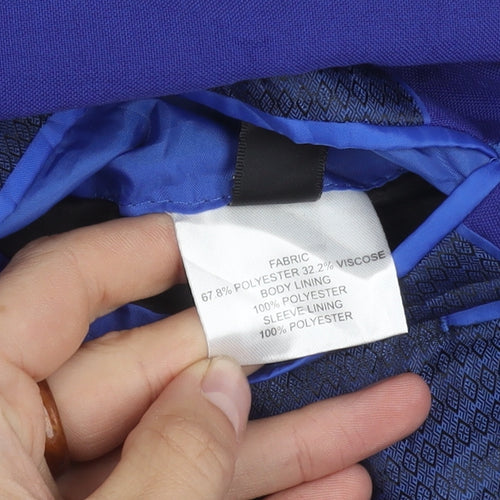 Ventura Blue Slim Fit Men's Blazer, Size 44S, Formal Jacket