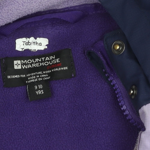 Mountain Warehouse Girls' Purple Puffer Jacket 9-10 Years