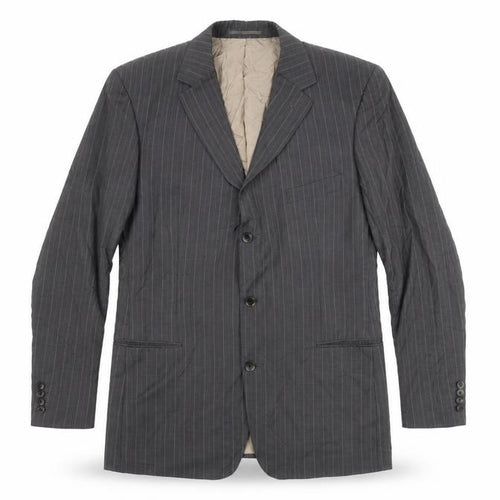 Hugo Boss Men's Grey Striped Suit Jacket 48