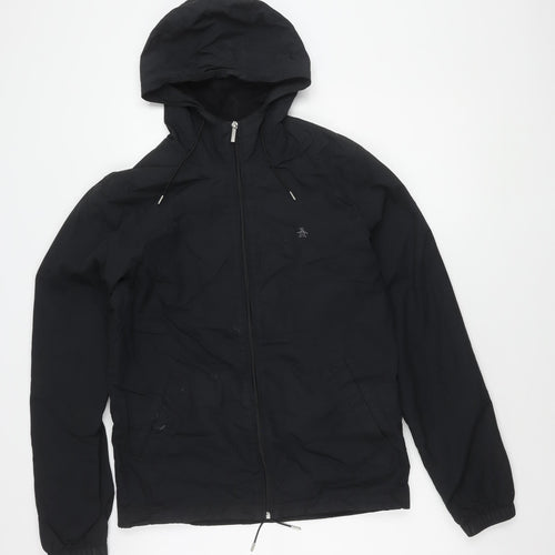Penguin Men's Black Hooded Jacket, Size S, Autumn/Winter