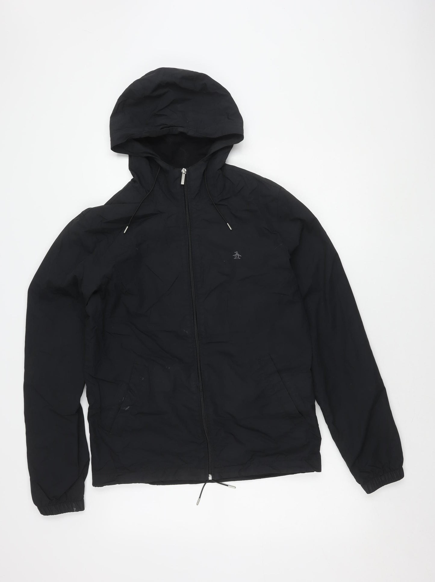 Penguin Men's Black Hooded Jacket, Size S, Autumn/Winter