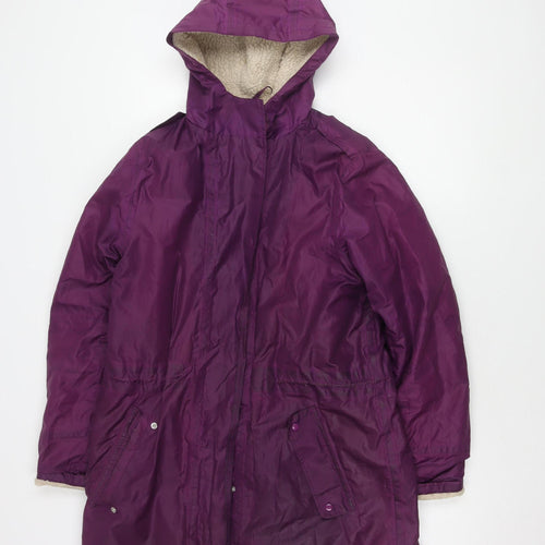 Cotton Traders Women's Purple Parka Size 12 Regular