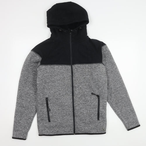 DNM Dissident Men's Black & Grey Hooded Jacket S