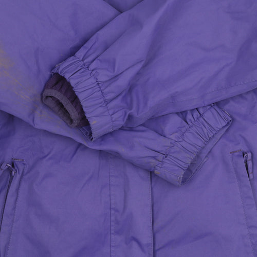 Higear Girls' Purple Rain Coat, 11-12 Years, Hooded, Lined