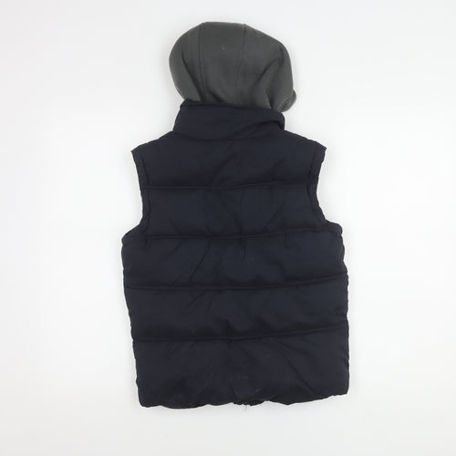 Wembley Boys Black Puffer Jacket 7-8 Years Hooded Winter