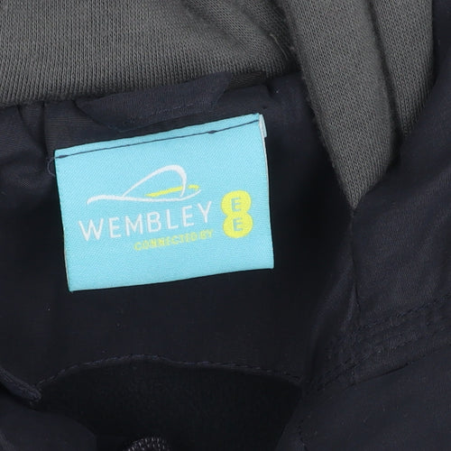 Wembley Boys Black Puffer Jacket 7-8 Years Hooded Winter