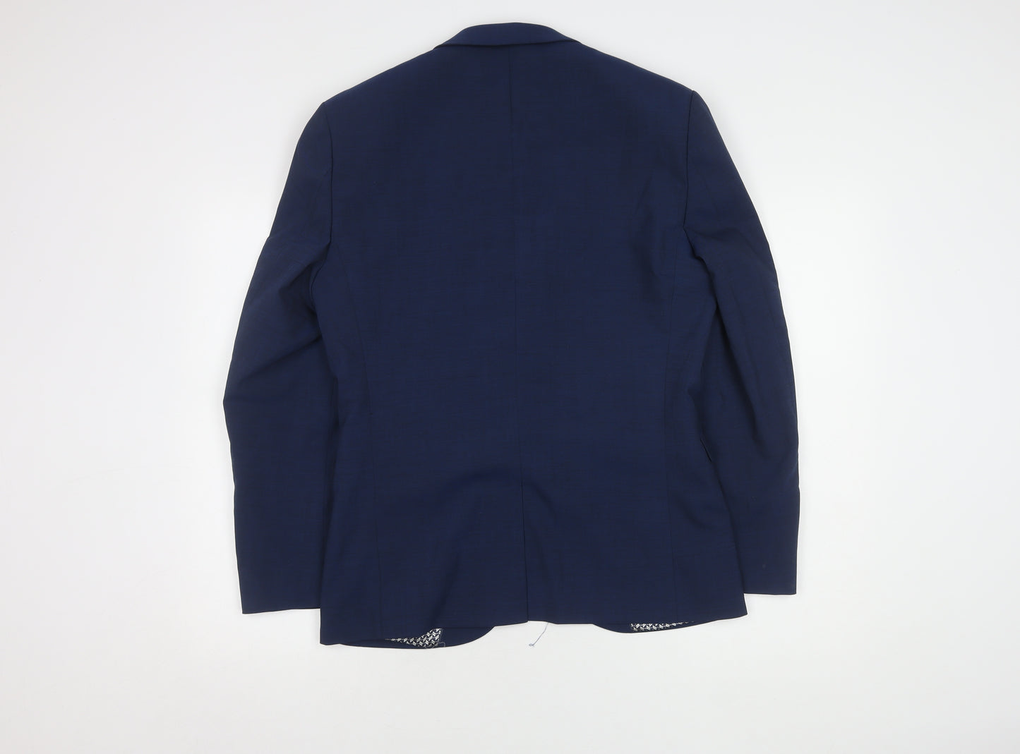 Next Men's Blue Wool-Blend Blazer Size 38S