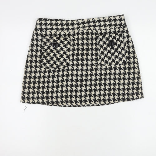 Dunnes Stores Women's Black Check Pencil Skirt Size 10