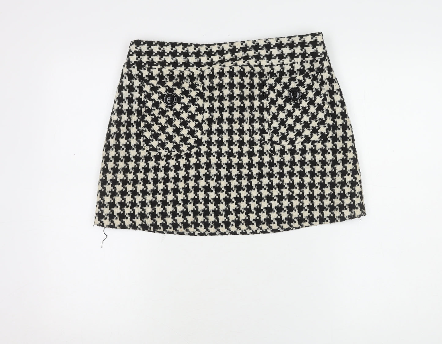 Dunnes Stores Women's Black Check Pencil Skirt Size 10