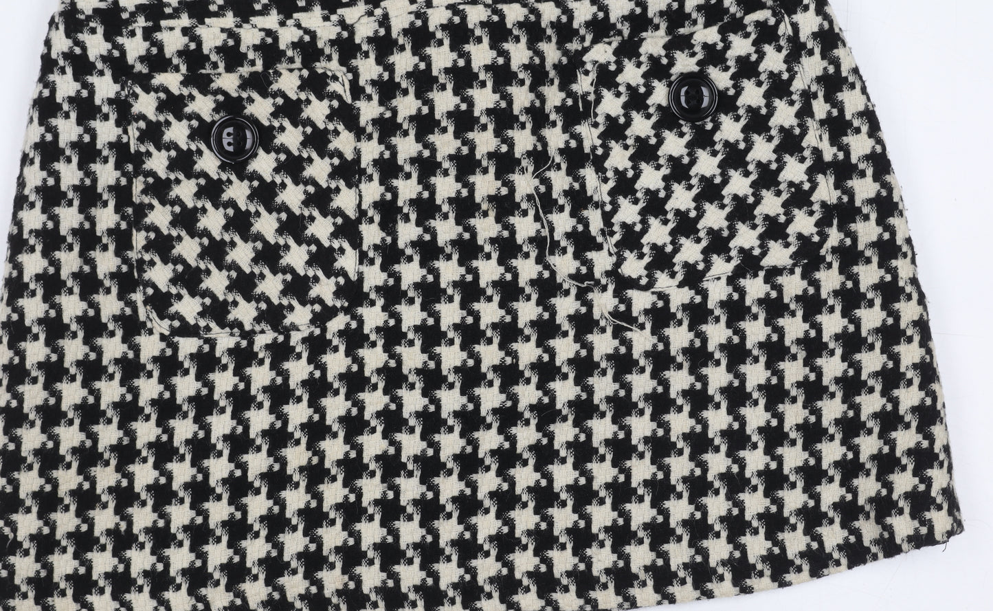 Dunnes Stores Women's Black Check Pencil Skirt Size 10