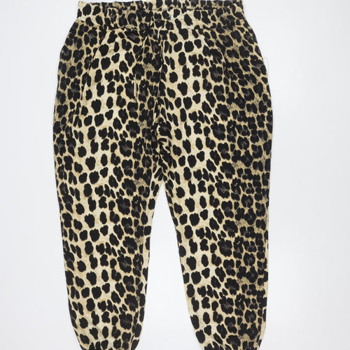 Zara Women's Multicoloured XL Animal Print Joggers