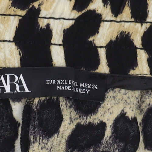 Zara Women's Multicoloured XL Animal Print Joggers