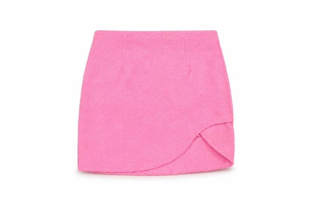 Front view of River Island Women's Pink Tulip Skirt, size 6