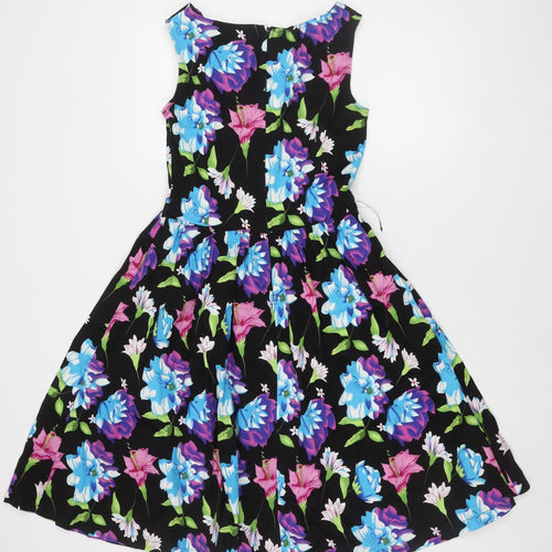 Lindy Bop Women's Multicoloured Fit & Flare Dress
