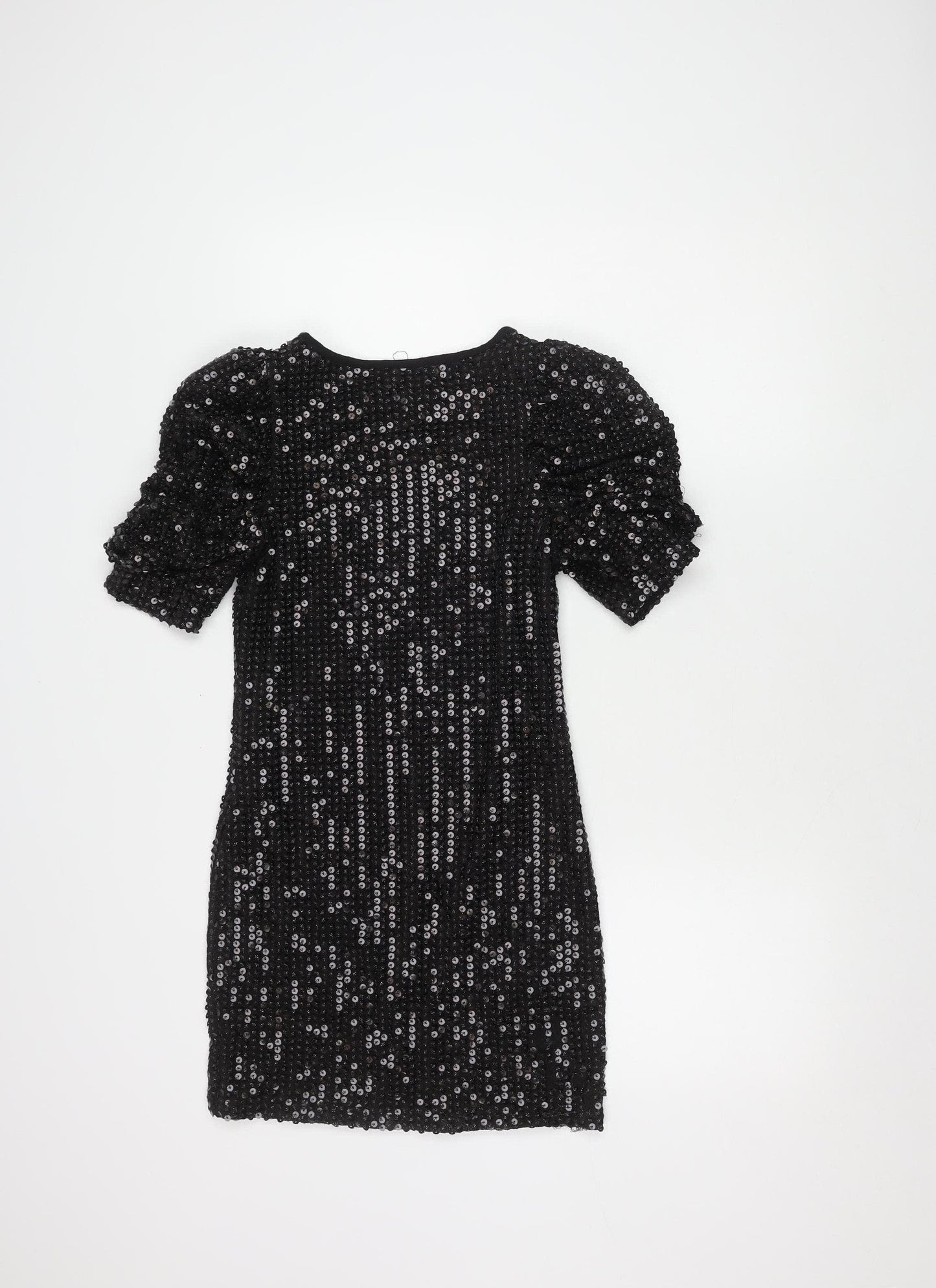 AX Paris Women's Black Sequin Mini Bodycon Dress Size 8
