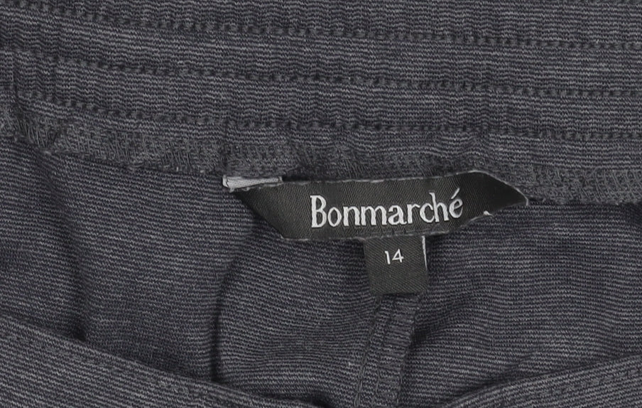 Bonmarché Women's Grey Jeggings, Size 14, Elastic Waist