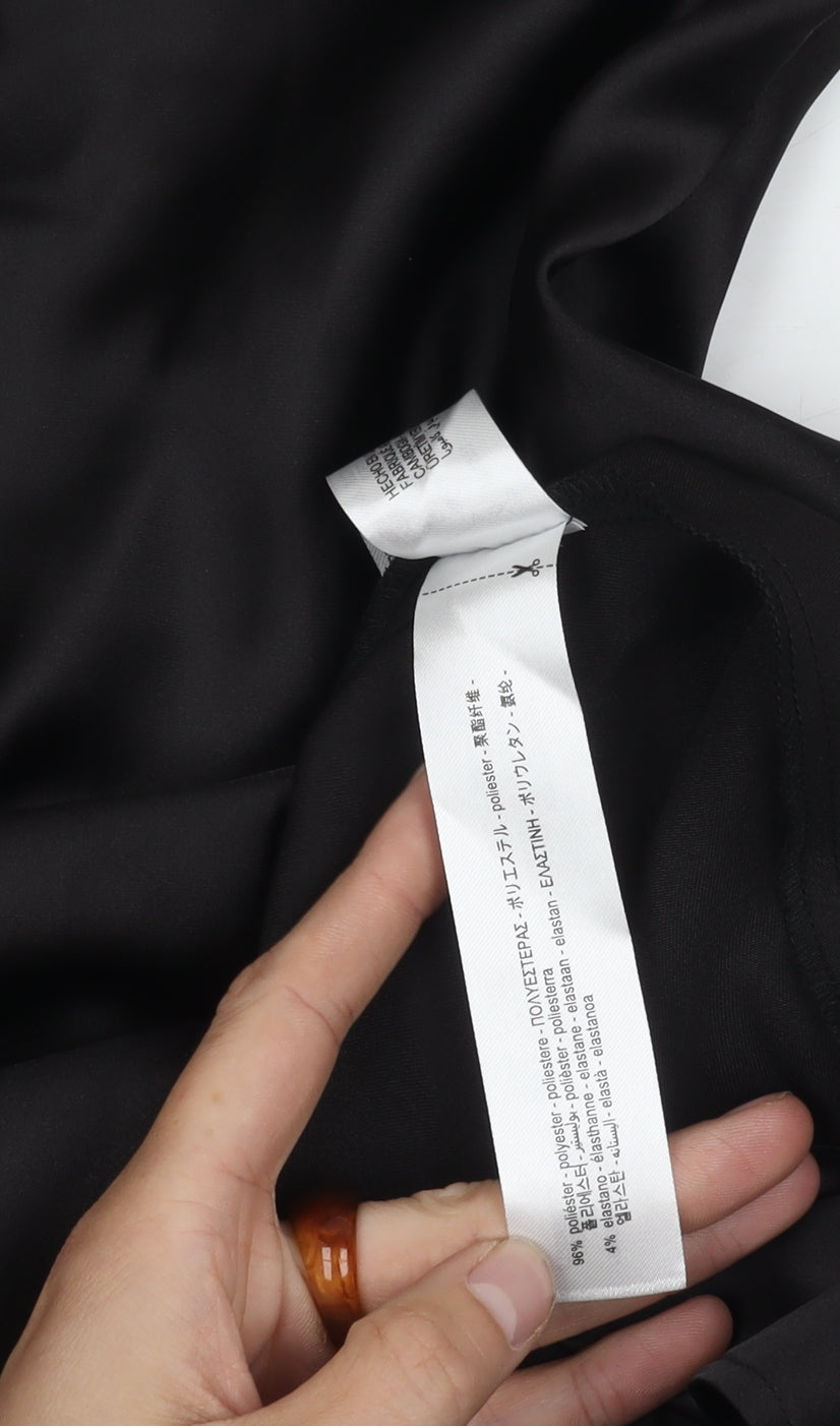 Zara Women's Black Slip Dress, Size S, V-Neck