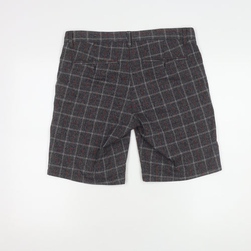 Only & Sons Check Pattern Shorts, Men's, Size 32